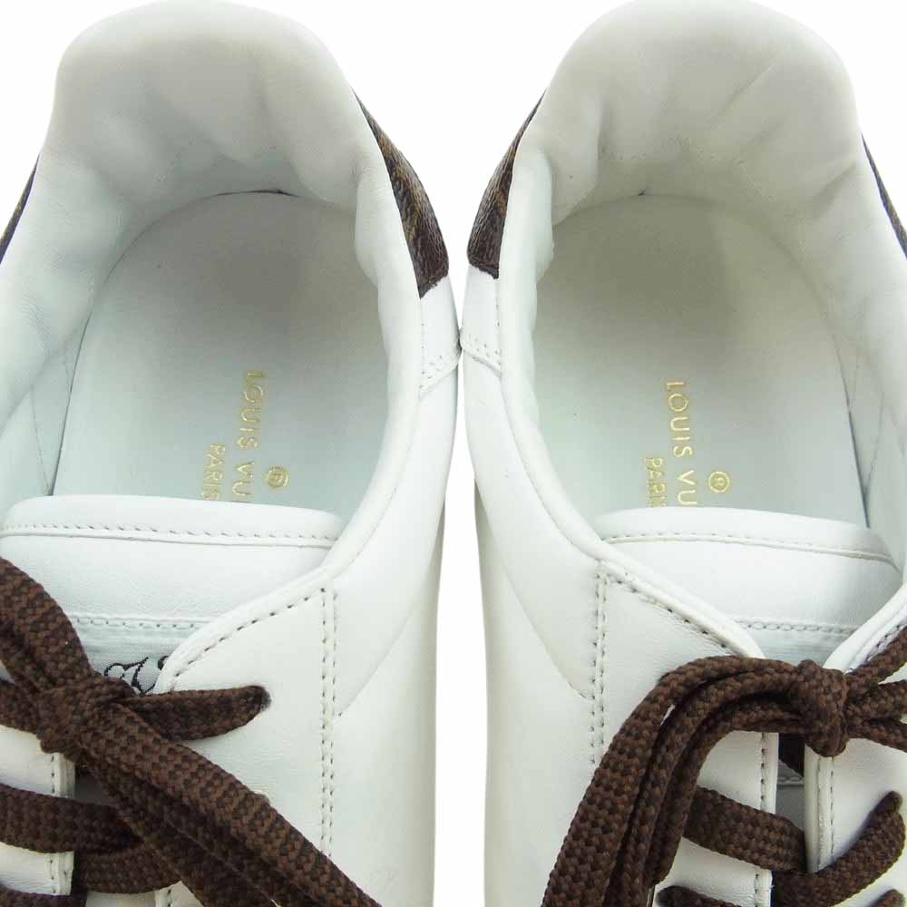 LOUIS VUITTON ルイ・ヴィトン MS0137 リヴォリライン レザー スニーカー モノグラム ホワイト ホワイト系 8.5【美品】【中古】