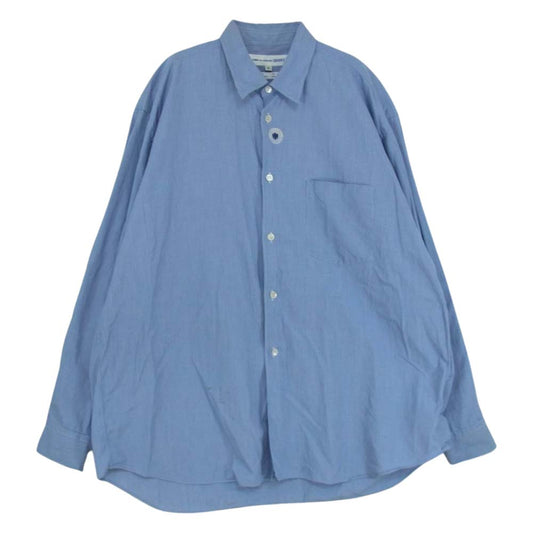 COMME des GARCONS コムデギャルソン D-TK9210 SHIRT 刺繍 チェック 長袖 シャツ  ブルー系 M【中古】
