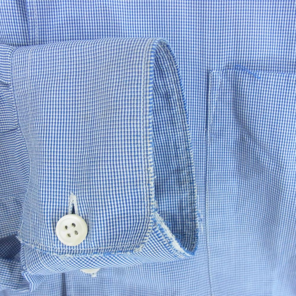 COMME des GARCONS コムデギャルソン D-TK9210 SHIRT 刺繍 チェック 長袖 シャツ  ブルー系 M【中古】