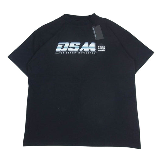 カー ラート ド ロートモービル DSMOTORSPORT-01-B × DOVER STREET MARKET GINZA ドーバーストリートマーケット ギンザ プリント Tシャツ ブラック ブラック系 L【新古品】【未使用】【中古】