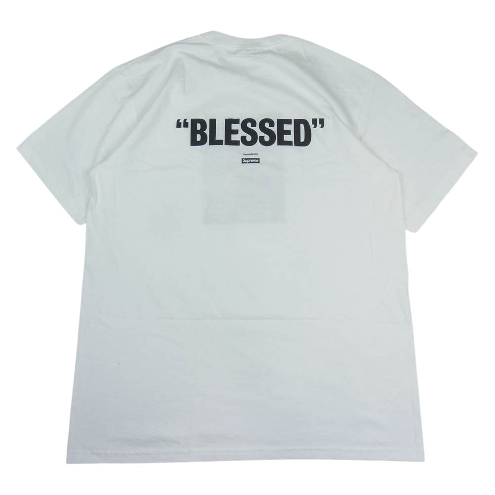 Supreme シュプリーム 18AW BLESSED DVD & TEE ブレスド Tシャツ フォトプリント ホワイト ホワイト系 M【新古品】【未使用】【中古】