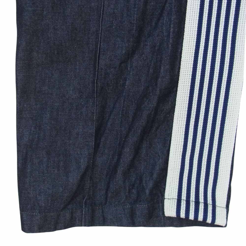 Needles ニードルス 22AW LQ459 ナノユニバース 別注 Track Pant トラック パンツ デニム パピヨン刺繍 インディゴブルー系 S【美品】【中古】