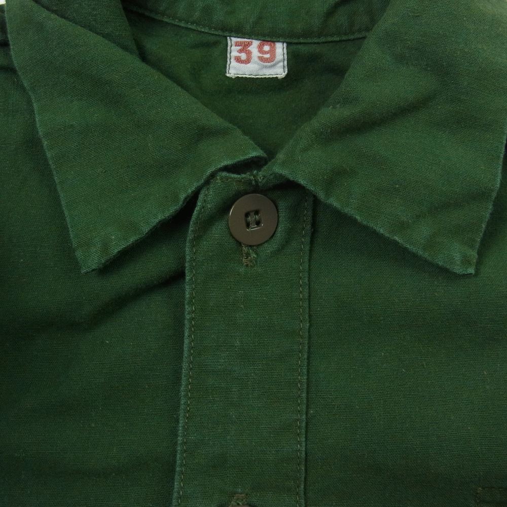 スウェーデン軍 M55 ヴィンテージ プルオーバー 長袖 シャツ カーキ系 39【中古】