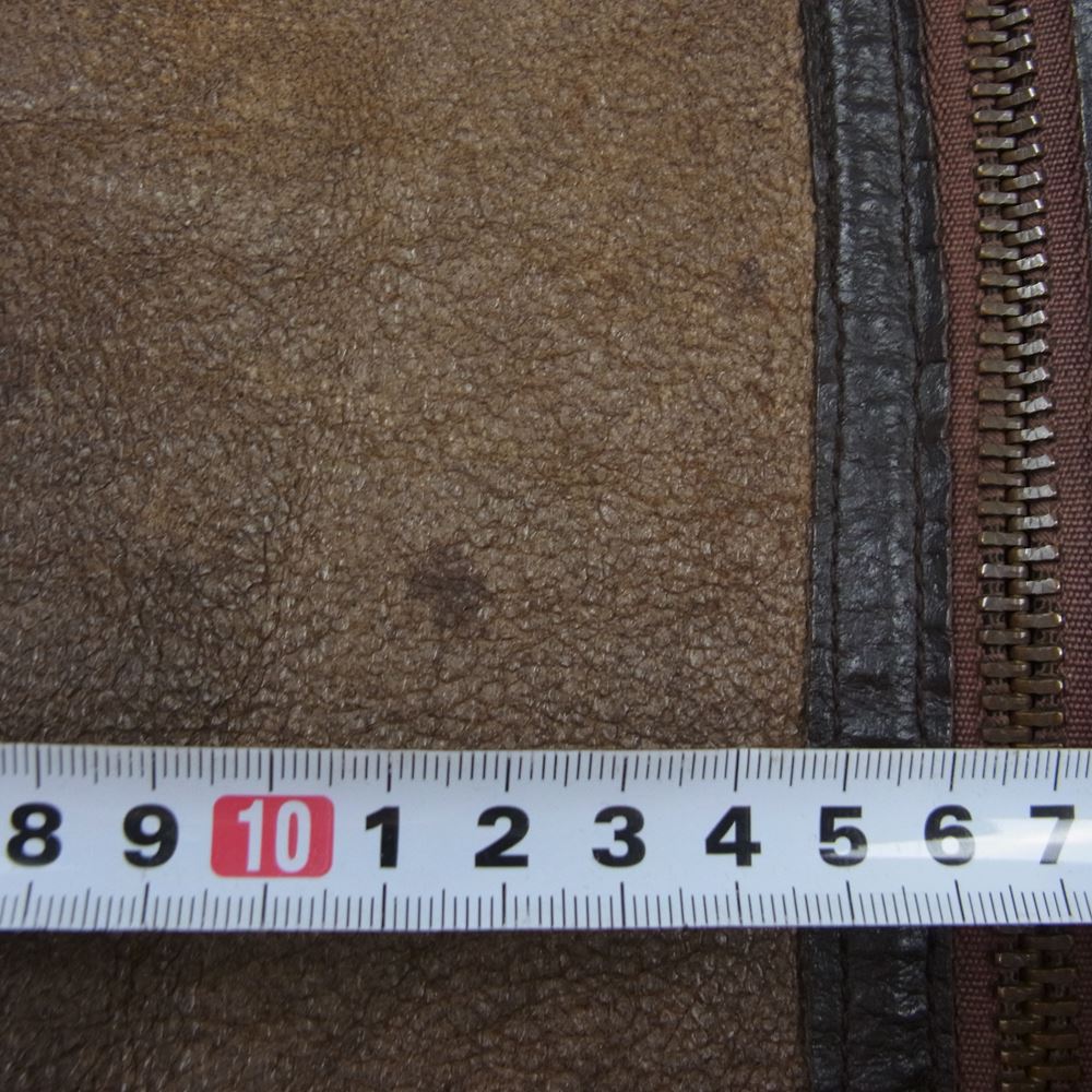 AVIREX アヴィレックス AC-17755 B-3 シープスキン ムートン フライト ジャケット ブラウン系 42【中古】