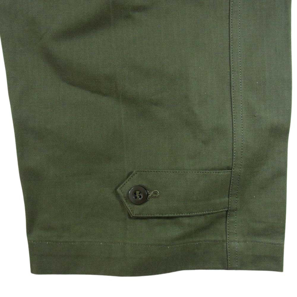 フランス軍 M-47 後期 ヘリンボーン カーゴパンツ カーキ系 サイズ表記無【中古】