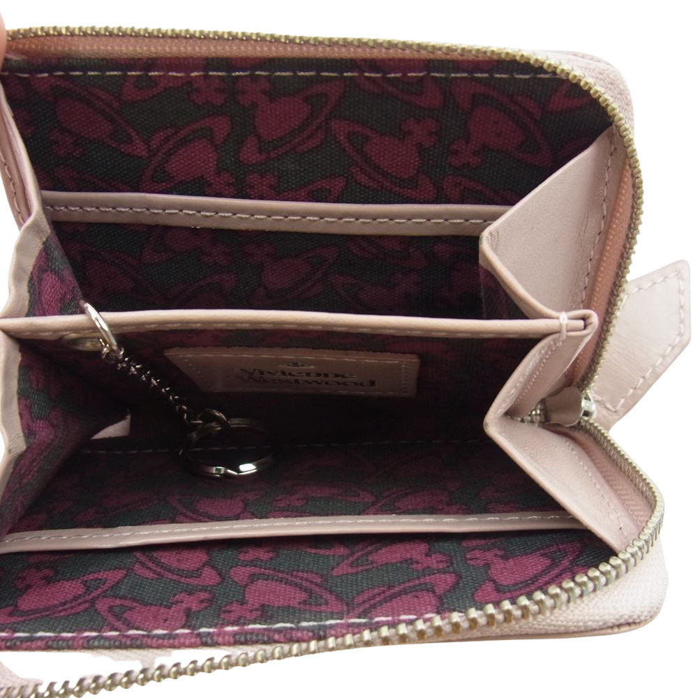 Vivienne Westwood ヴィヴィアンウエストウッド コインケース ラウンドファスナー 財布 ウォレット ピンク系【中古】