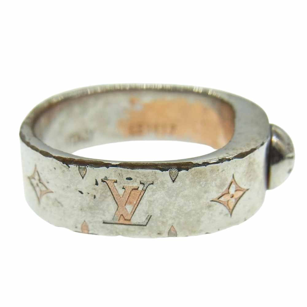 LOUIS VUITTON ルイ・ヴィトン M00213 ナノグラム リング シルバー系 9-10号【中古】