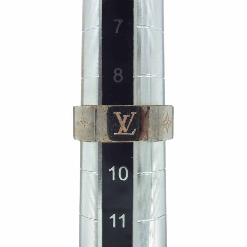 LOUIS VUITTON ルイ・ヴィトン M00213 ナノグラム リング シルバー系 9-10号【中古】