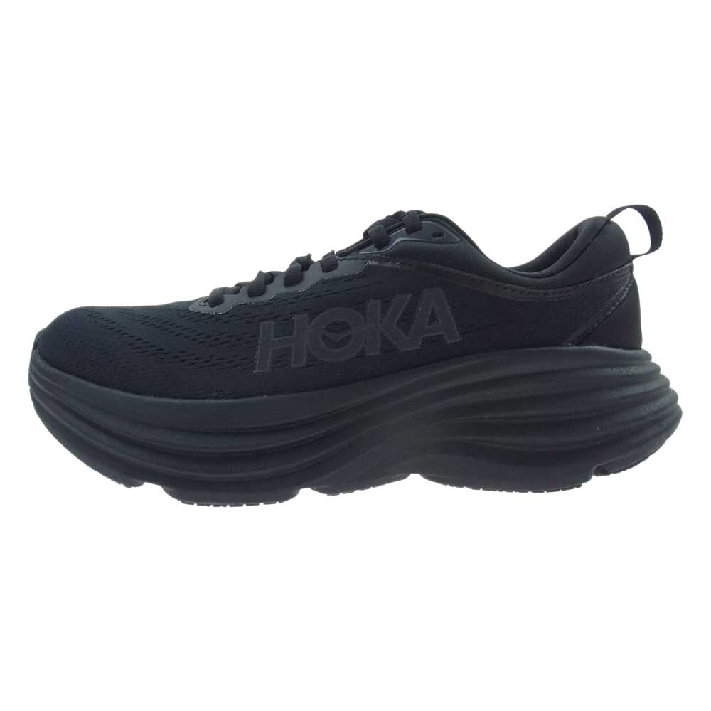 HOKA ONE ONE ホカ オネオネ 1127952-BBLC BONDI 8 WIDE ボンダイ 8 ワイド ランニング シューズ スニーカー ブラック系 23.5cm【極上美品】【中古】