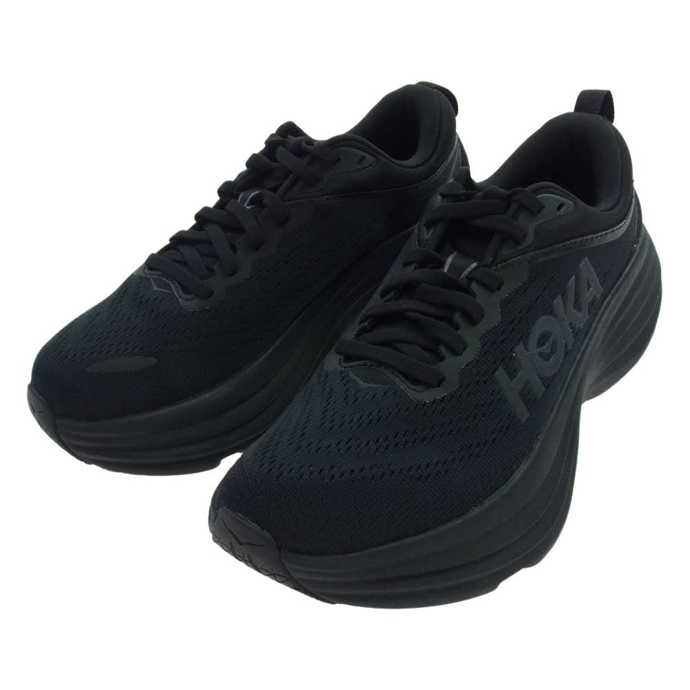 HOKA ONE ONE ホカ オネオネ 1127952-BBLC BONDI 8 WIDE ボンダイ 8 ワイド ランニング シューズ スニーカー ブラック系 23.5cm【極上美品】【中古】