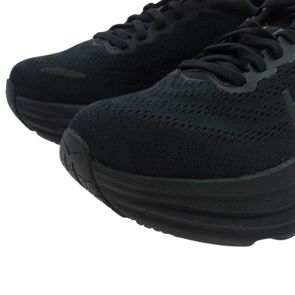 HOKA ONE ONE ホカ オネオネ 1127952-BBLC BONDI 8 WIDE ボンダイ 8 ワイド ランニング シューズ スニーカー ブラック系 23.5cm【極上美品】【中古】