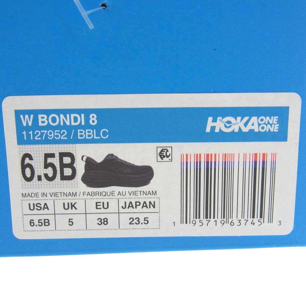 HOKA ONE ONE ホカ オネオネ 1127952-BBLC BONDI 8 WIDE ボンダイ 8 ワイド ランニング シューズ スニーカー ブラック系 23.5cm【極上美品】【中古】