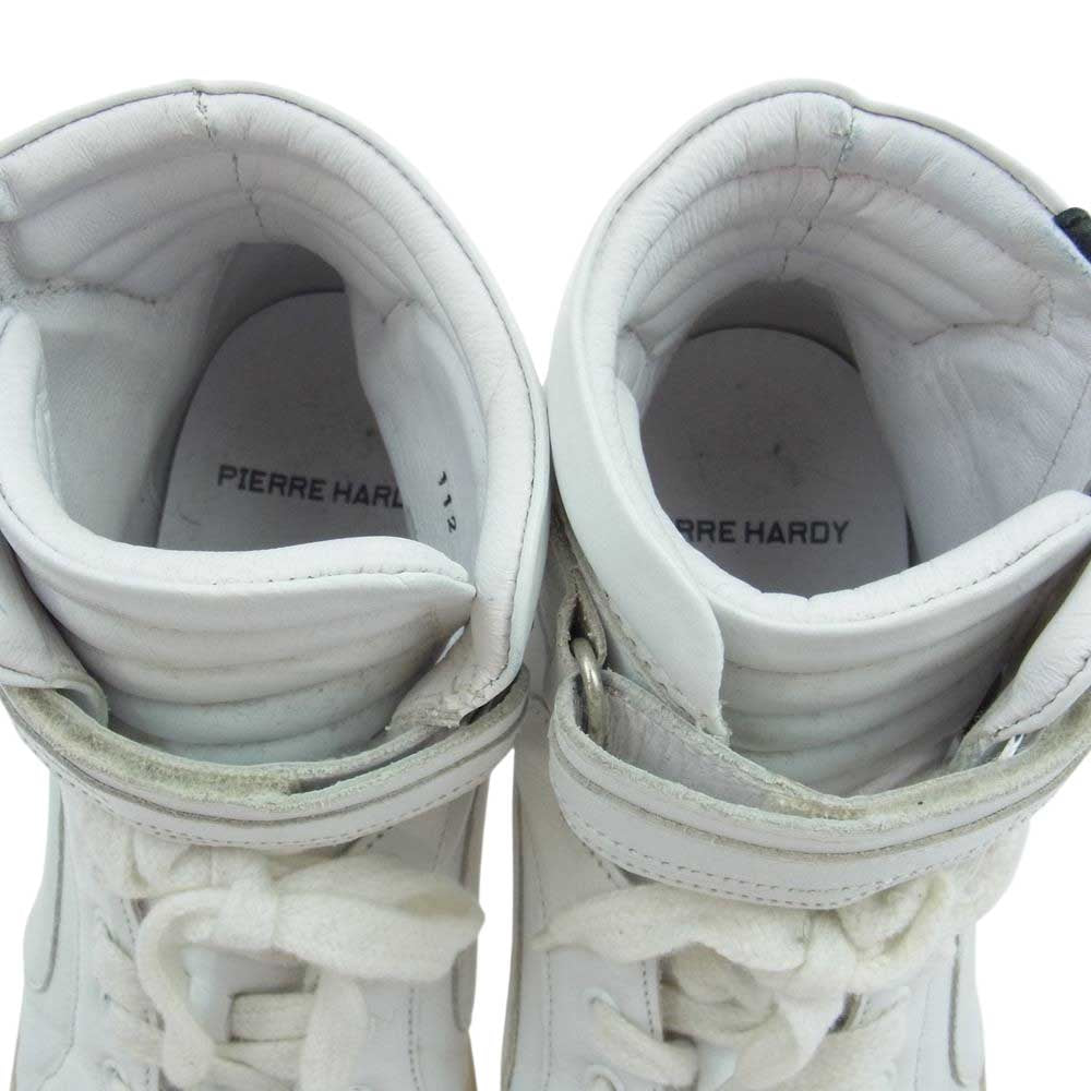 PIERRE HARDY ピエールアルディ ハイトップ サイド ジップ ハイカット スニーカー ホワイト系 41【中古】