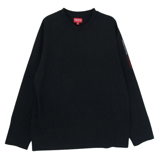 Supreme シュプリーム 18AW Paneled L/S Top パネルド 長袖 Tシャツ ブラック系 M【中古】