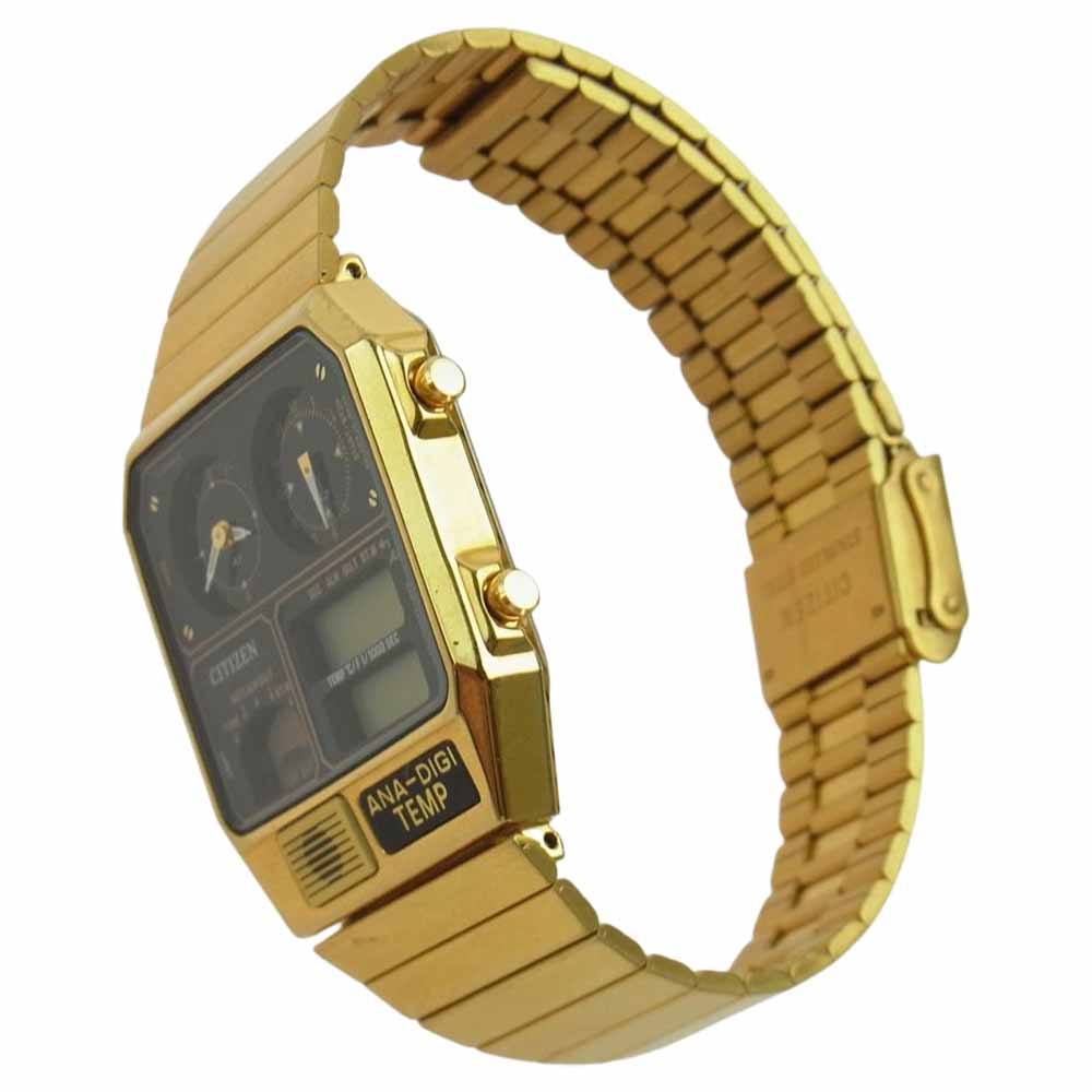 CITIZEN シチズン 不動品 ANA-DIGI TEMP アナデジテンプ アナログ デジタル ウォッチ 腕時計 ゴールド系【中古】