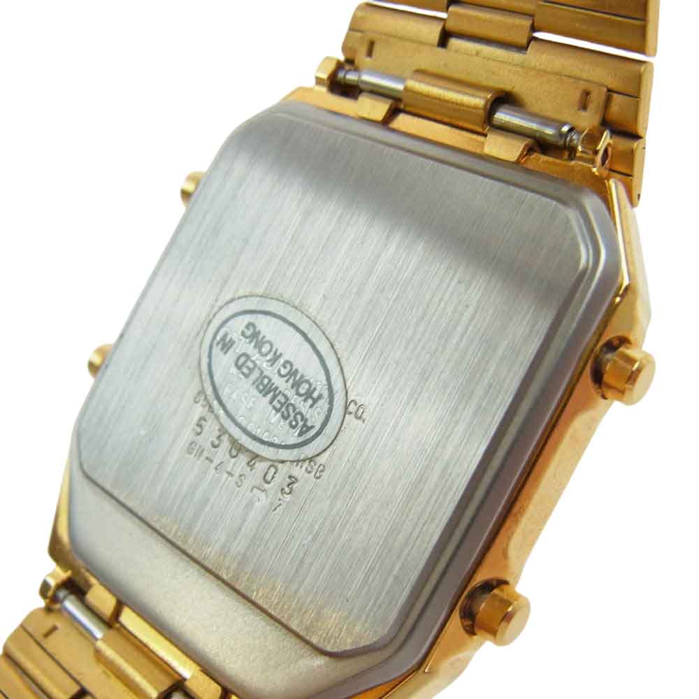 CITIZEN シチズン 不動品 ANA-DIGI TEMP アナデジテンプ アナログ デジタル ウォッチ 腕時計 ゴールド系【中古】