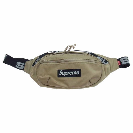 Supreme シュプリーム 18SS Waist Bag ボックス ロゴ ウエスト ショルダー バッグ ベージュ系【中古】