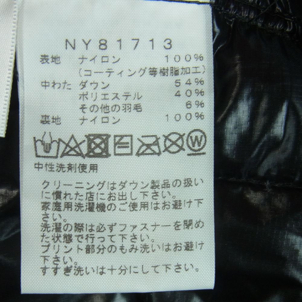 THE NORTH FACE ノースフェイス NY81713 Thunder Roundneck Jacket サンダー ラウンドネック ダウン ジャケット ブラック系 M【中古】