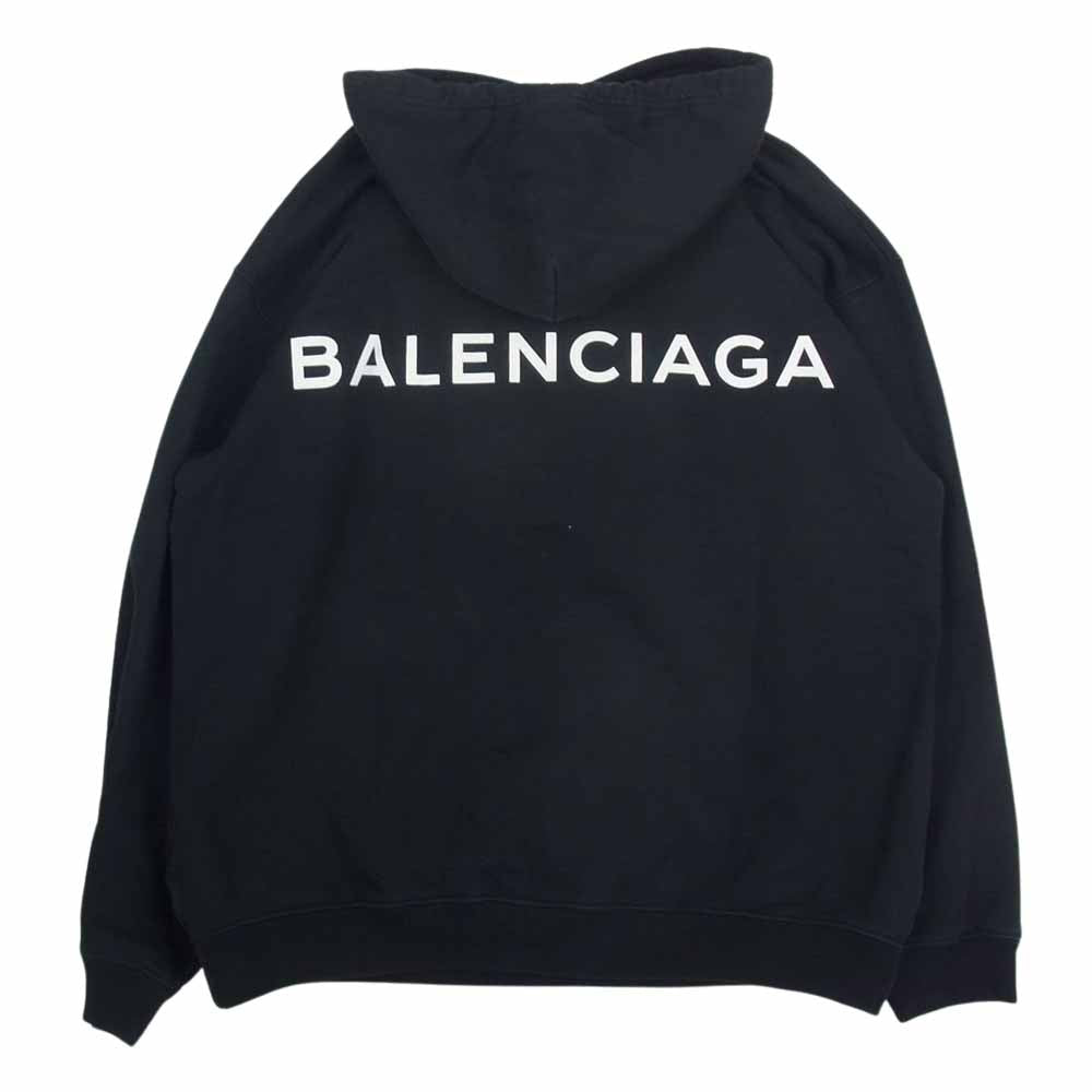 BALENCIAGA バレンシアガ 17AW 508184 TYK54 バック ロゴ フーディー パーカー ブラック系 M【中古】