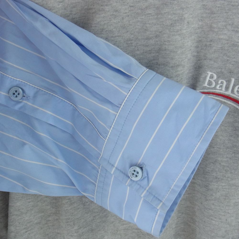 BALENCIAGA バレンシアガ 21SS 671401 TKVJ1 レイヤード 長袖 カットソー  グレー系 XXS【中古】
