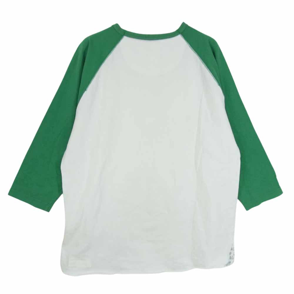 WTAPS ダブルタップス ATDT-CSM16 ラグランスリーブ Tシャツ 切替 グリーン系 L【中古】