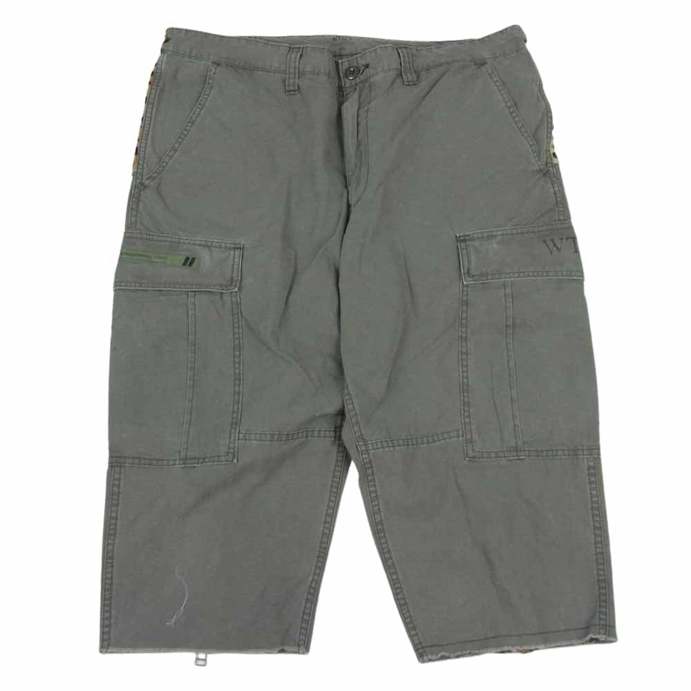 WTAPS ダブルタップス 111GWDT-PTM01S クロップド カーゴ パンツ ヒョウ柄 切替 カーキ系 2【中古】