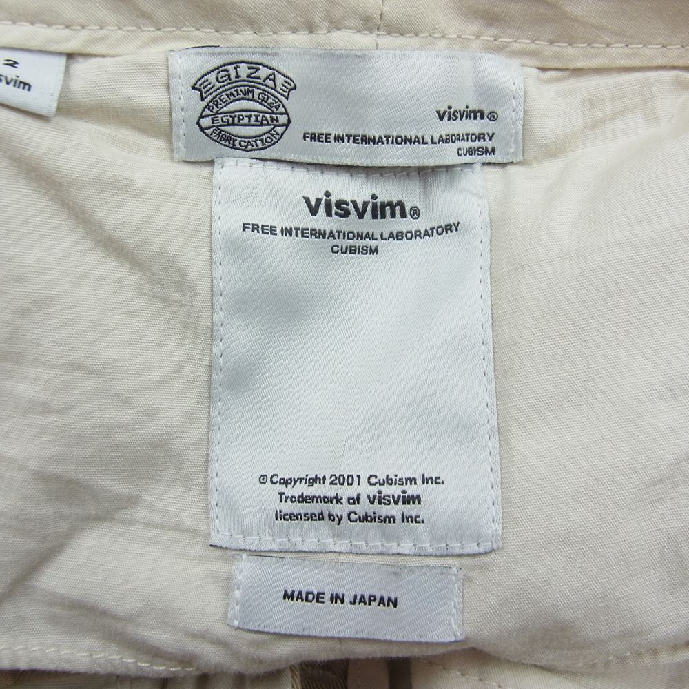 VISVIM ビズビム 0112105008002 HIGH-WATER CHINO ハイウォーター クロップド チノ パンツ ベージュ系 2【中古】