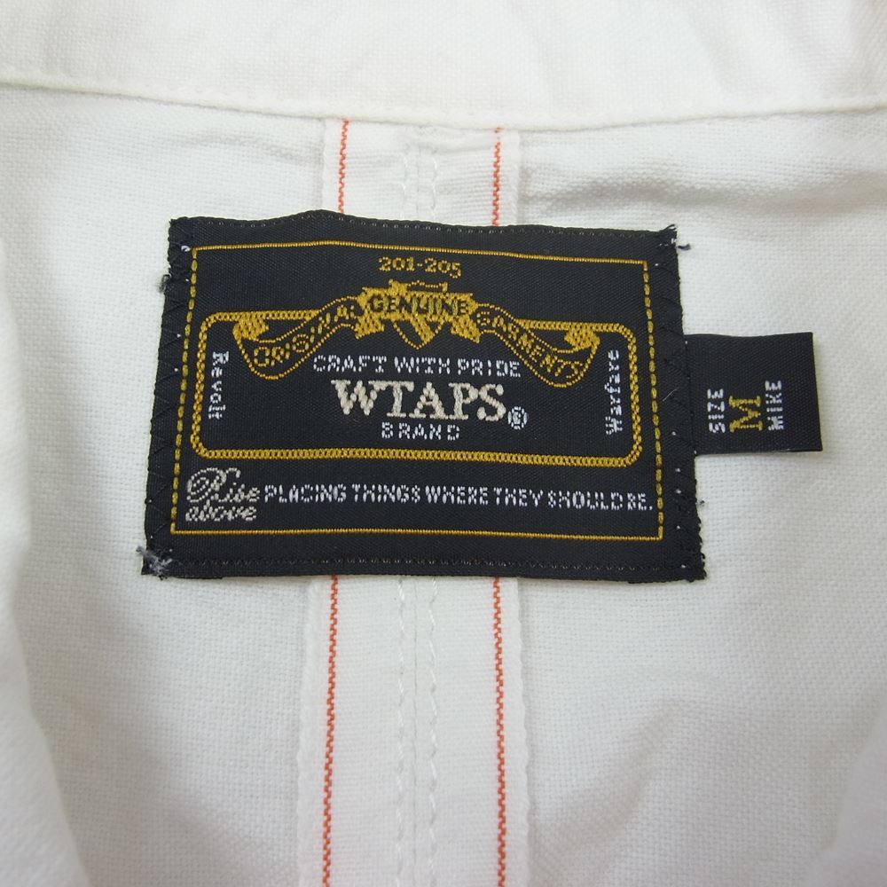 WTAPS ダブルタップス 09SS 091SPDT-SHM04 VATOS S/S SHIRTS WORK CTN OXFORD オックスフォード シャツ 半袖 ホワイト系 M【中古】
