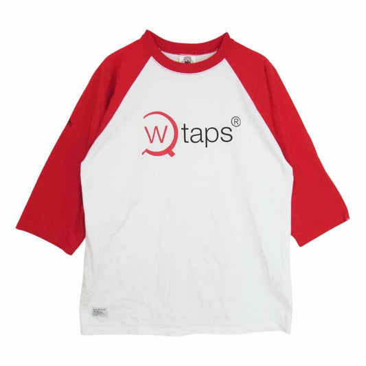 WTAPS ダブルタップス ブリンク ラグランスリーブ ロゴ プリント Tシャツ レッド系 L【中古】