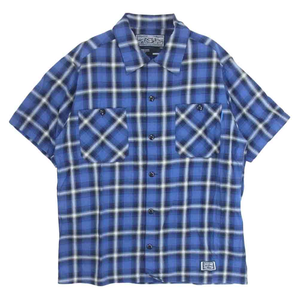 NEIGHBORHOOD ネイバーフッド チェック ポケット 半袖 シャツ ブルー系 M【中古】