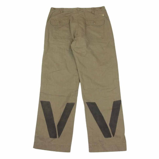 WTAPS ダブルタップス 092GWDT-PTM04 TROUSERS FATIGUE トラウザーズ パンツ 裾 ステンシル プリント ベージュ系【中古】