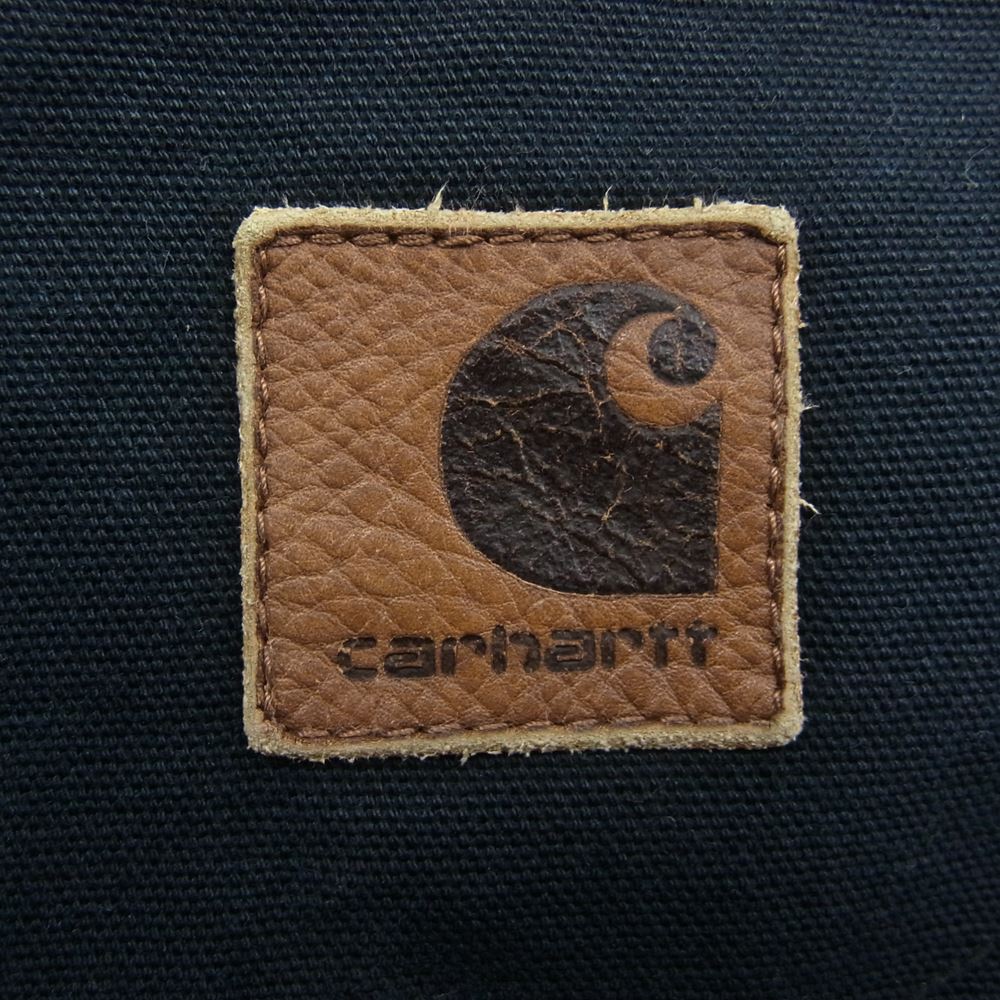 uniform experiment ユニフォームエクスペリメント UE-120123 × Carhartt カーハート ハートタグ レプリカ ペイント ダメージ リペア加工 プリント ダック パンツ ネイビー系 32【中古】