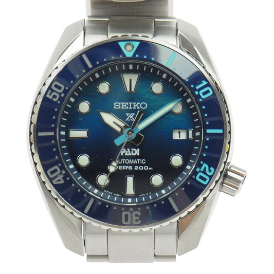 SEIKO セイコー SBDC189 PROSPEX プロスペックス DIVER SCUBA ダイバースキューバ PADI SPECIAL EDITION 自動巻き 時計 ウォッチ ブルー系 シルバー系【極上美品】【中古】