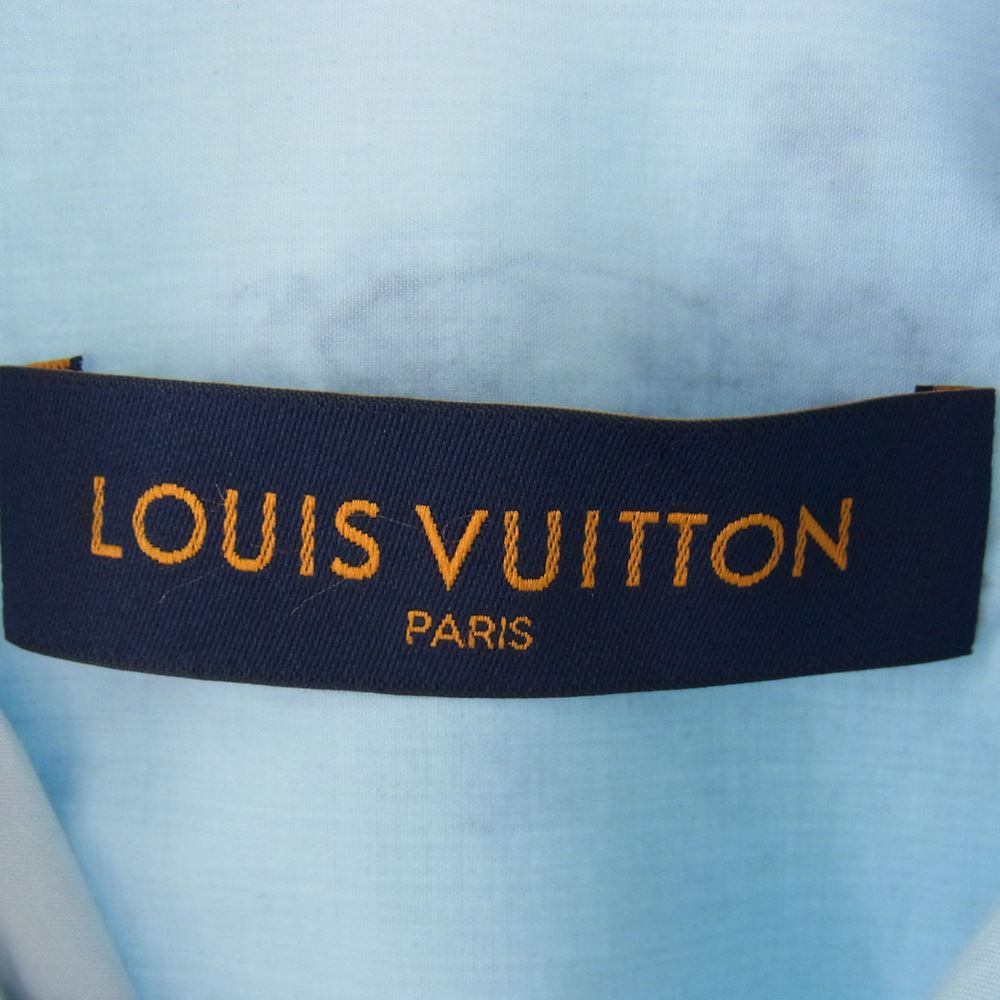 LOUIS VUITTON ルイ・ヴィトン 20SS RM201 JLF HID95W コットン シャツ ブラウス ライトブルー系 S【中古】