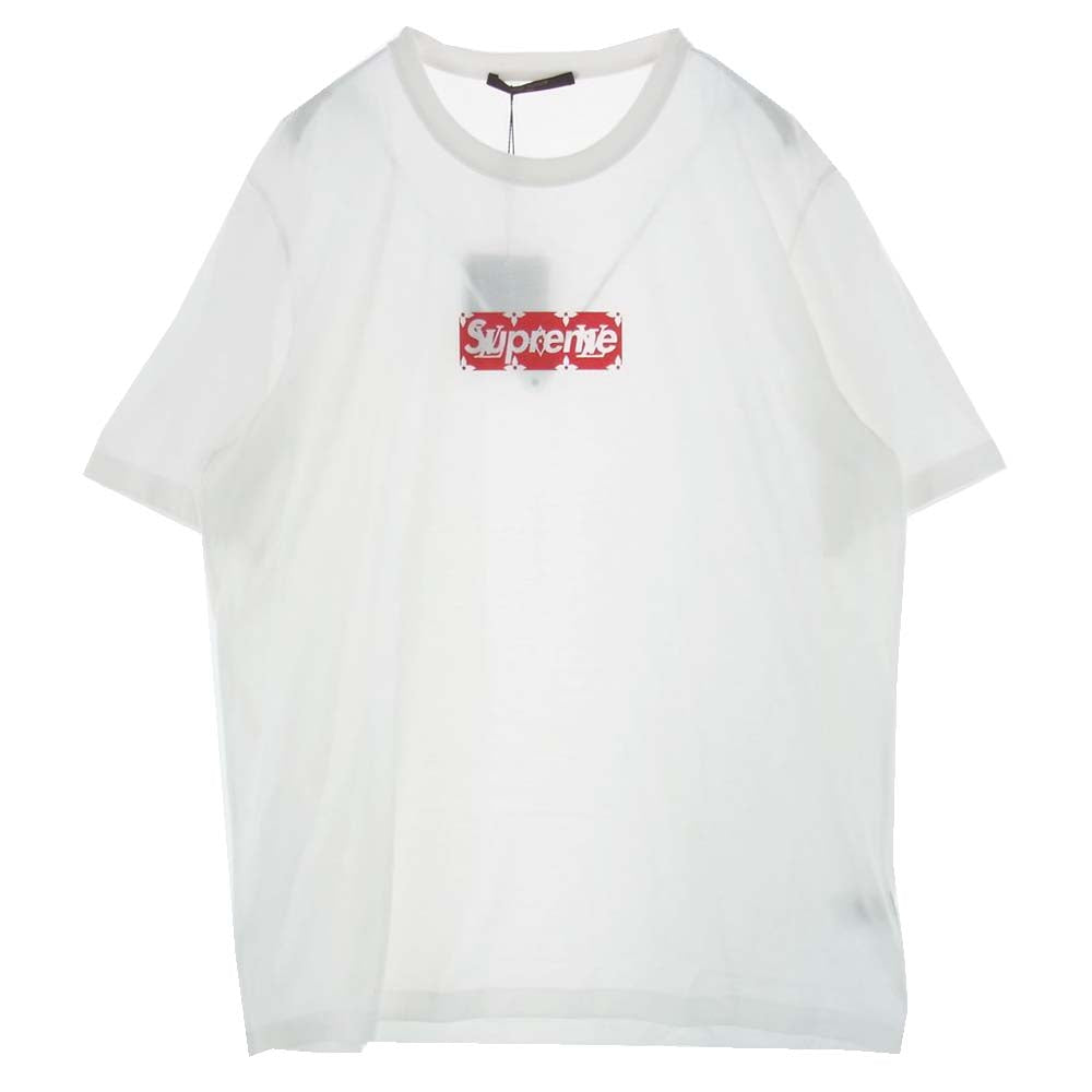 Supreme シュプリーム × LOUIS VUITTON ルイヴィトン 17AW Box Logo Tee ボックスロゴ モノグラム Tシャツ XL ホワイト系 XL【中古】