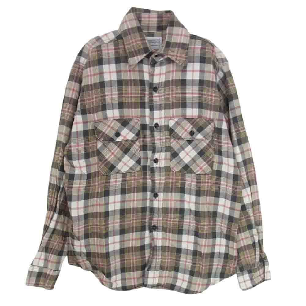 ファイブブラザー ヴィンテージ 70s ネル チェック シャツ ブラウン系 M【中古】