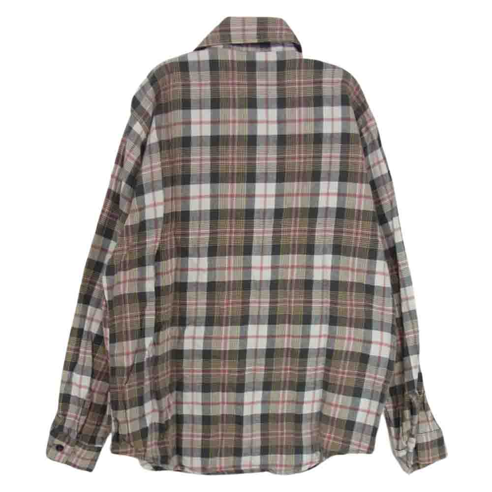 ファイブブラザー ヴィンテージ 70s ネル チェック シャツ ブラウン系 M【中古】
