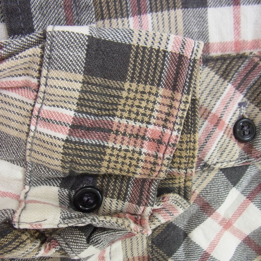 ファイブブラザー ヴィンテージ 70s ネル チェック シャツ ブラウン系 M【中古】