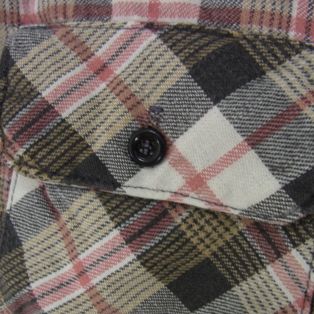 ファイブブラザー ヴィンテージ 70s ネル チェック シャツ ブラウン系 M【中古】