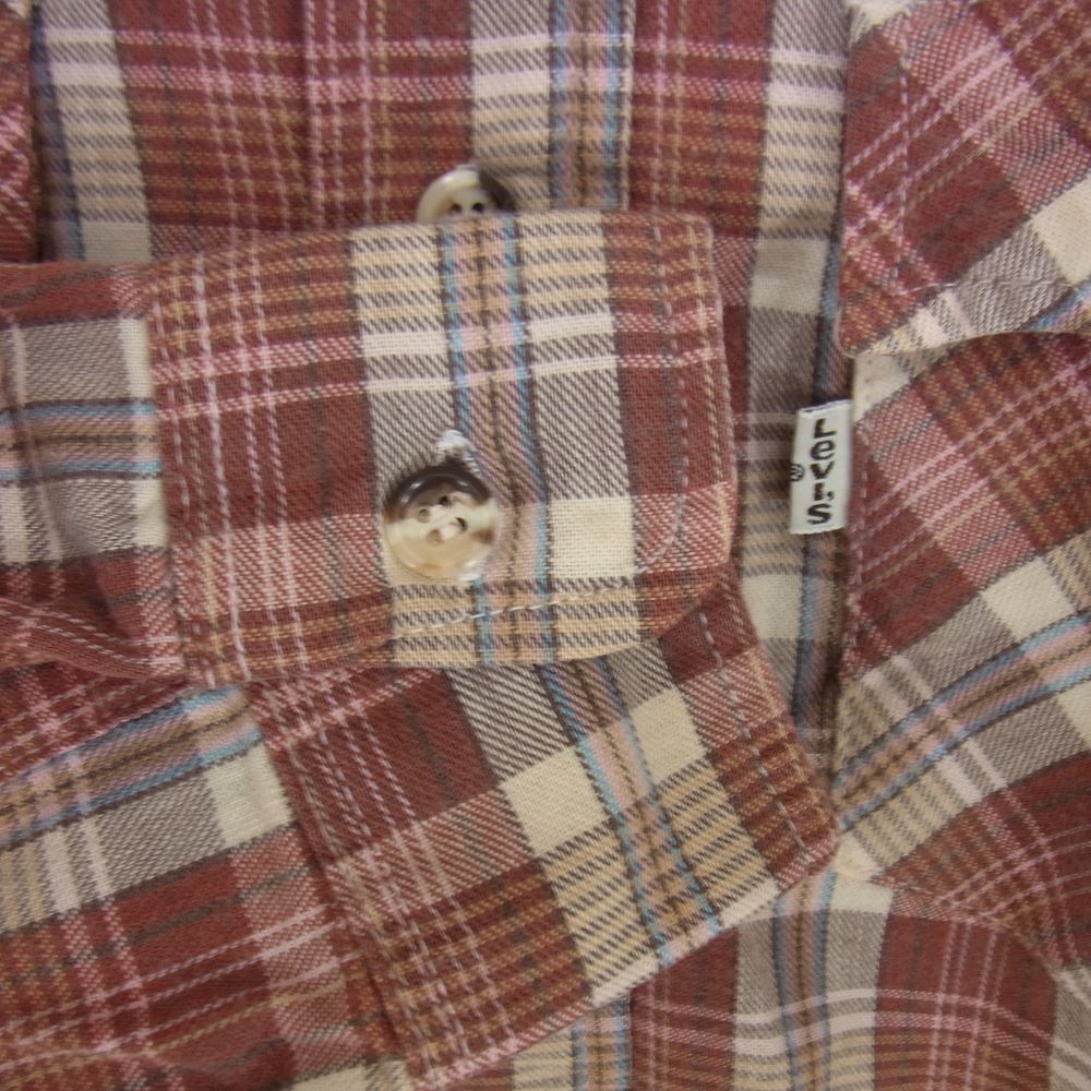 Levi's リーバイス ヴィンテージ 70s ネル チェック シャツ レッド系 M【中古】