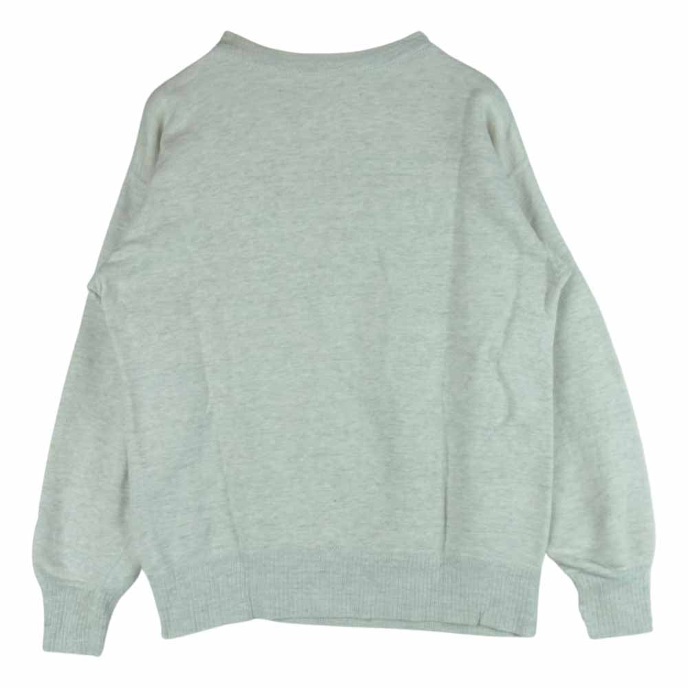 ヴィンテージ ビンテージ 50s 針抜き 前V リブ スウェット トレーナー ライトグレー系【中古】