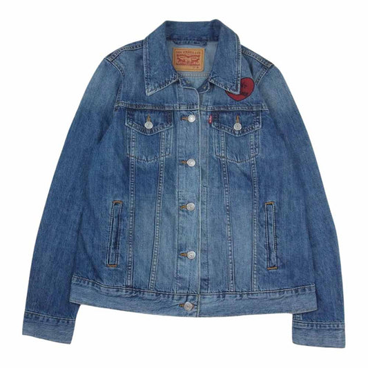 Levi's リーバイス 15750-0027 don't disturb ハート刺繍 デニム ジャケット  インディゴブルー系 M【中古】