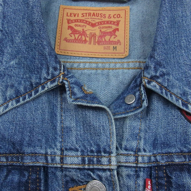 Levi's リーバイス 15750-0027 don't disturb ハート刺繍 デニム ジャケット  インディゴブルー系 M【中古】