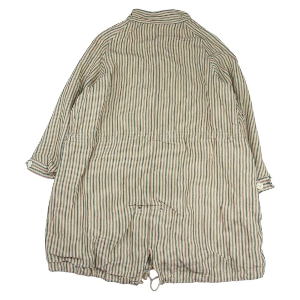 VISVIM ビズビム  20ss  0120105013007 SIX-FIVE FISHTAIL SANTOME フィッシュテール ストライプ コート  ベージュ系 2【極上美品】【中古】