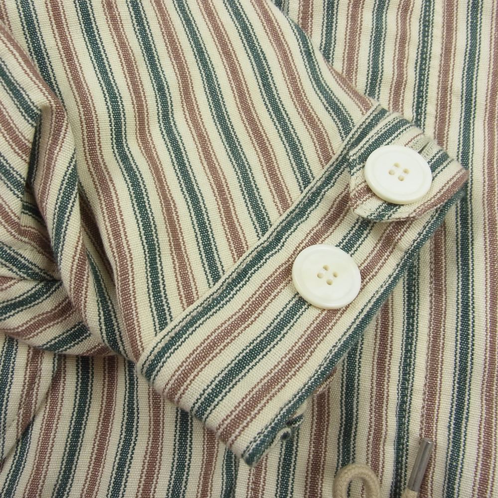 VISVIM ビズビム  20ss  0120105013007 SIX-FIVE FISHTAIL SANTOME フィッシュテール ストライプ コート  ベージュ系 2【極上美品】【中古】