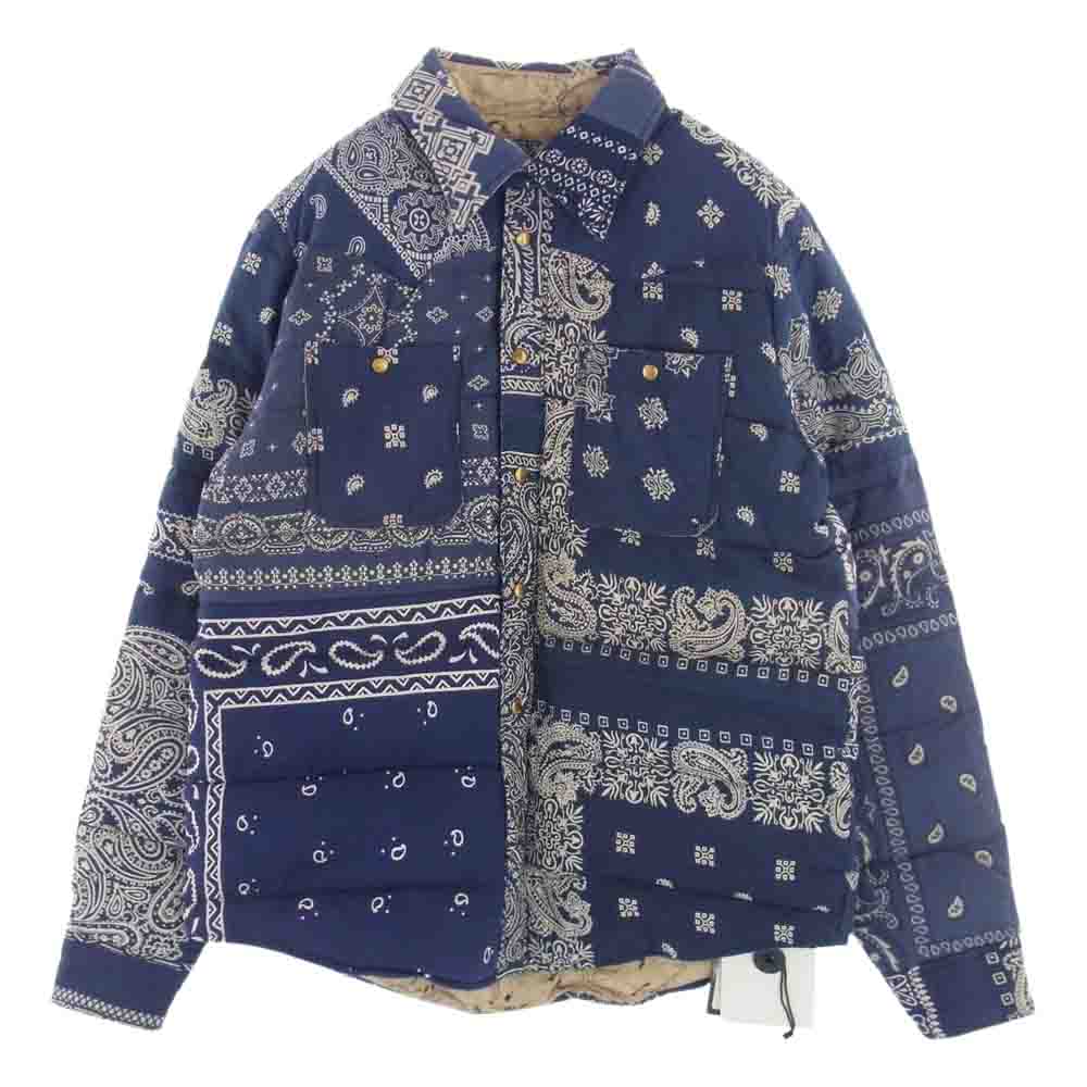 VISVIM ビズビム I.C.T 0219905013007 KERCHIEF DOWN JKT バンダナ カーチフ ダウン ジャケット ブルー系 2【新古品】【未使用】【中古】