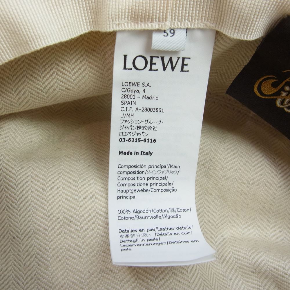 LOEWE ロエベ K820HF1X24 パウラズイビザ フィッシャーマン ハット ベージュ系 59【中古】