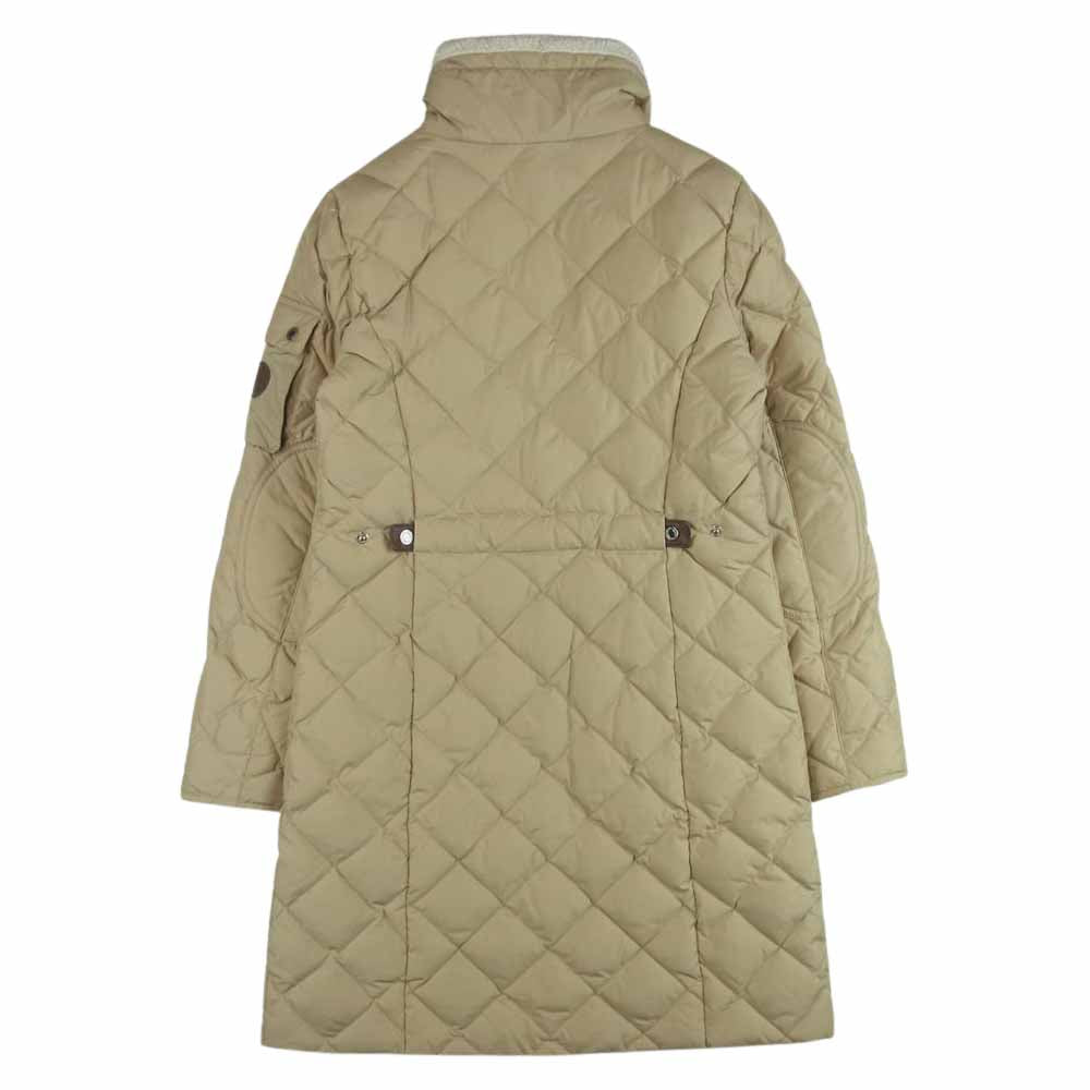 RALPH LAUREN ラルフローレン 襟裏ボアフリース切替 ベルトストラップ キルティング ダウン コート ベージュ系 XS【中古】