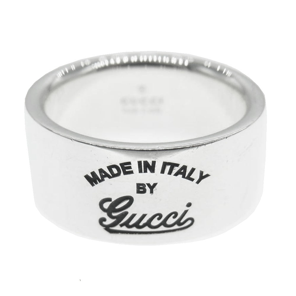 GUCCI グッチ ロゴ リング Ag925 シルバー系 14号【中古】