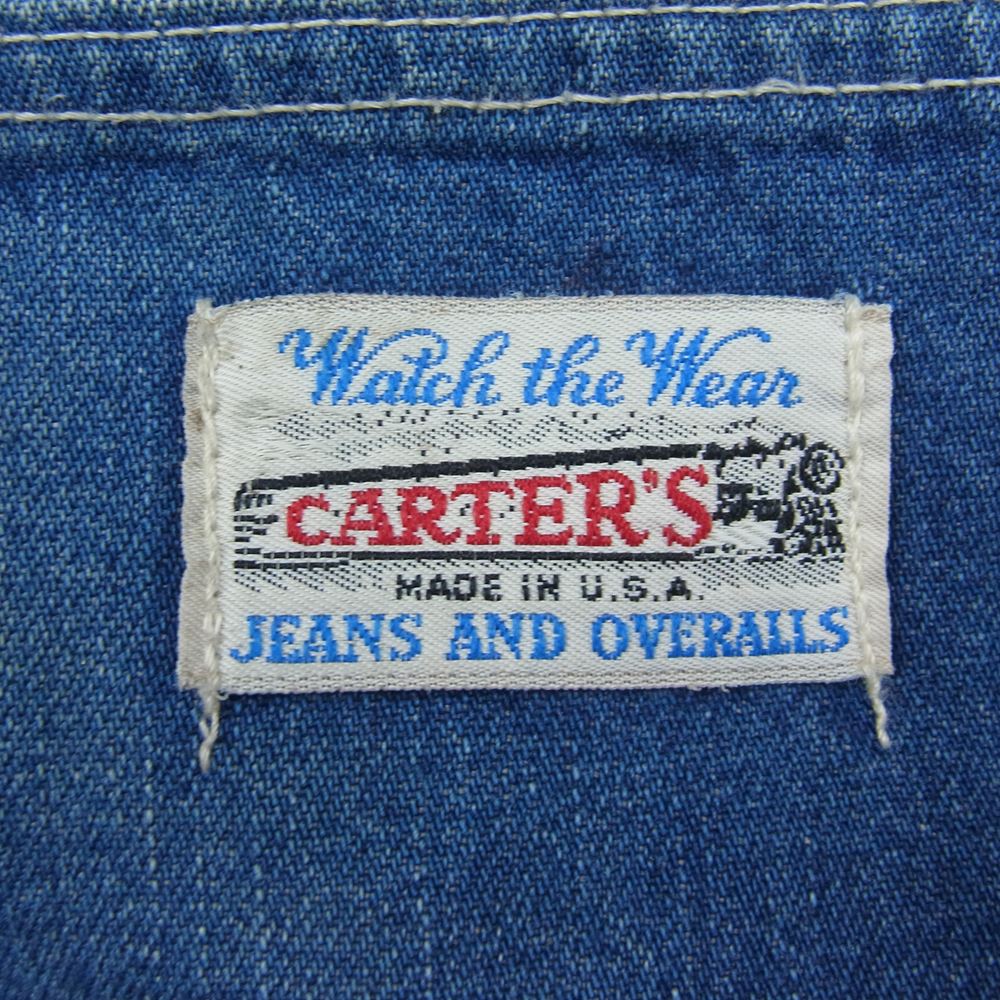 カーターズ 70s～80s ヴィンテージ 列車タグ ペインター デニム パンツ インディゴブルー系【中古】